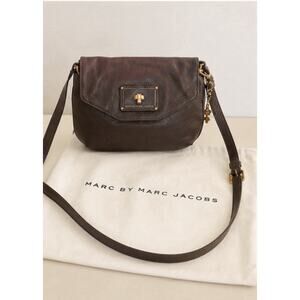 Marc by Marc Jacobs Brown Leather Crossbody Bag Gold Hardware + Dust Bag